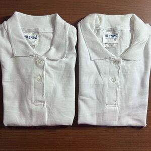 Girls Cotton Trends White Polo Shirts (Bundle- 2shirts) NWT Size 10